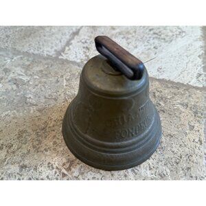 Antique Collectable 1878 Bronze Bell By J. Nonne & Cie Fonduer Ornate Design